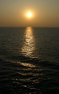 2004年1月14日「インド洋に沈む夕日」